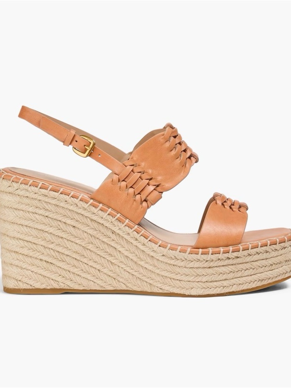 NWT: VERONICA BEARD Riya leather espadrille wedge sandals, sz 10 - Picture 2 of 7